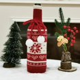 thumbnail image 1 of Decoración para botella de Navidad, cubierta de botella de vino de Papá Noel con diseño, decoración festiva para decoración del hogar, suministros de fiesta de Navidad, 1 of 2
