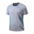 thumbnail image 4 of Men's Big & Tall Athletic T-Shirt Quick Dry Performance Tee Regular Fit Crew Neck Short Sleeve Shirt Moisture Wicking Workout Top Summer Activewear for Basketball, 4 of 5