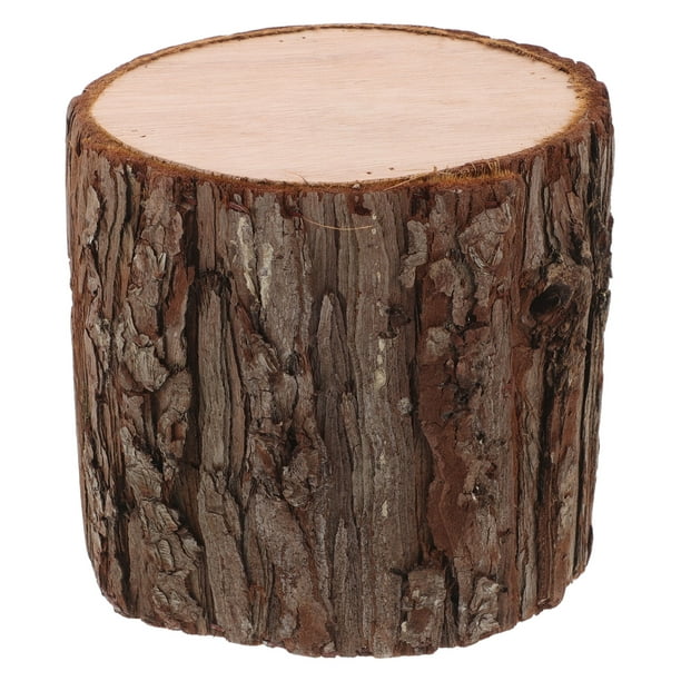 Tocón de madera realista para decoración de mesa, portavelas de tronco de árbol, centros de mesa de madera hechos a mano para decoración rústica y de granja