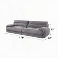 thumbnail image 2 of Modern Gray Corduroy Three-Seater Sofa 220cm with Solid Wood Frame, 2 of 12