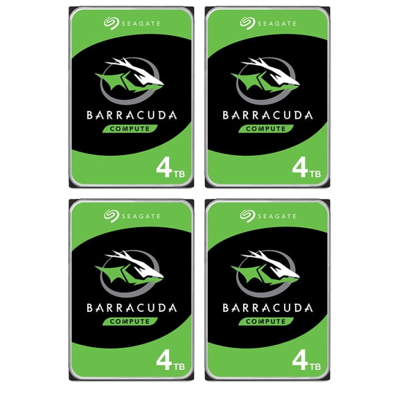 Seagate BarraCuda 4TB SATA III 6 Gb/s 3.5" Internal HDD Kit 4pack