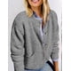 thumbnail image 5 of Suéter PRETTYGARDEN Mujer Cardigan de Botones Acanalado XL Gris, 5 of 8