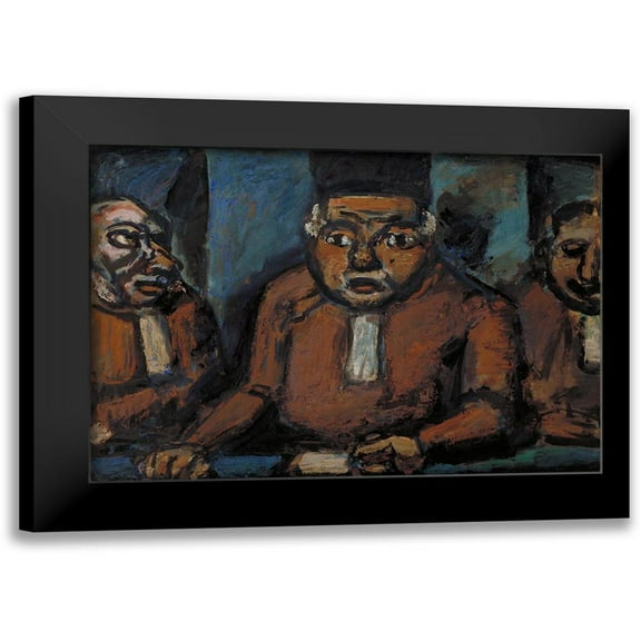 Vintage Apple Collection 14x11 Black Modern Framed Museum Art Print Titled - Georges Rouault - The Three Judges