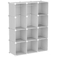 thumbnail image 4 of Baby Closet,Dresser, Kids Closet Organizers, Portable Kids Wardrobe for Closet, Bedroom, Nursery, Cubby, Cabinet, Clothes, Dress, Baby Storage Shelf, Armoire Clothes Hanging (12 Cube, White), 4 of 9