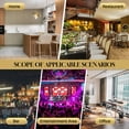 thumbnail image 6 of Trilenars 6 Tier Tall Wine Bar Rack Cabinet, Freestanding Floor Wine Liquor Cabinet With Glass Holder Rack And Light Strips, Honeycomb Shape Wine Bottle Stand Decoration, 6 of 9