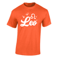 thumbnail image 2 of Respect My Tshirt - Leo Zodiac Sign Graphic T-Shirt, Astrology Symbol Design, Crew Neck, Orange,3X, 2 of 3