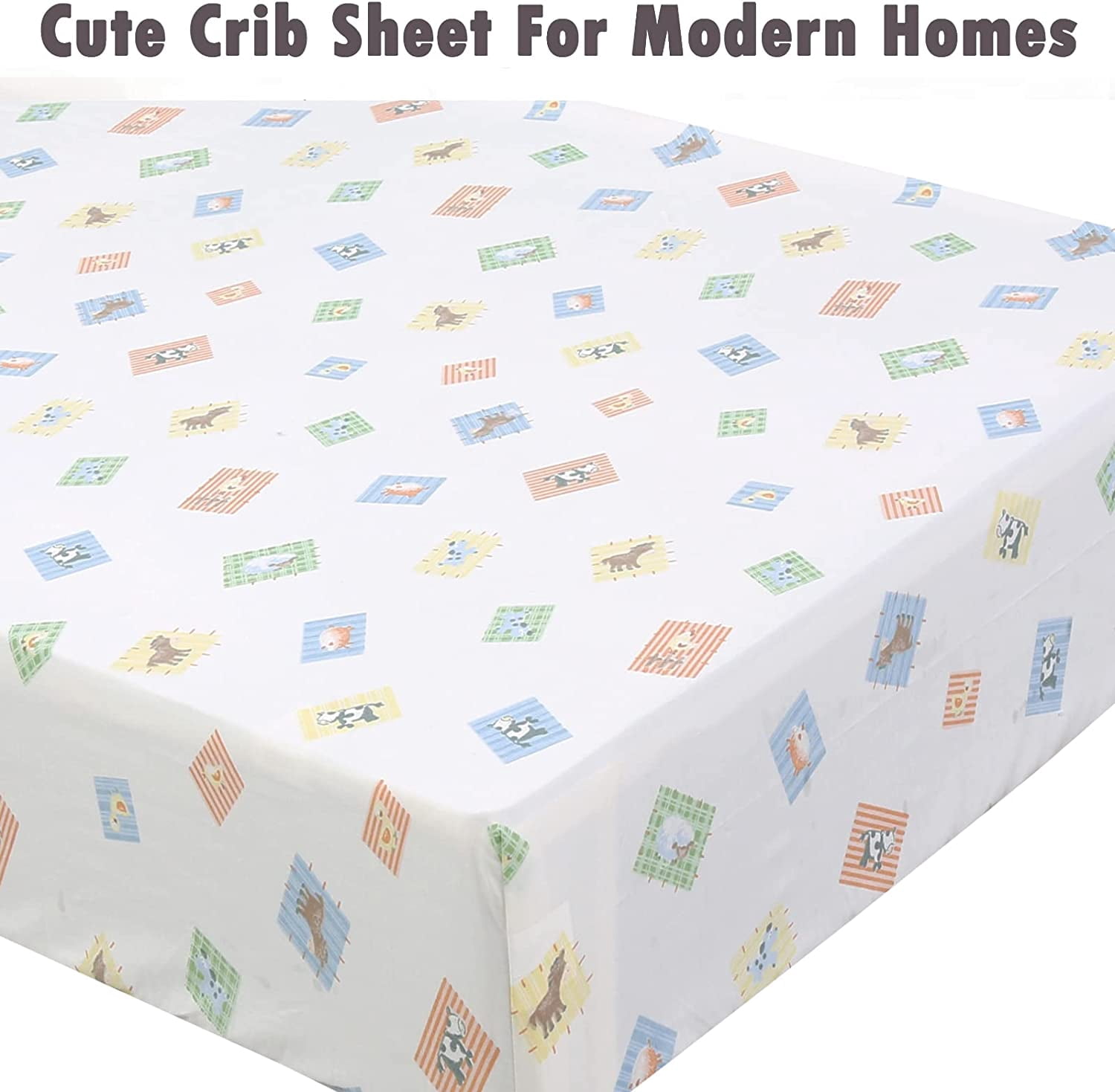 Danica 100% Cotton Fitted Baby Crib Sheet 3 Pack for baby Boys Girls |Standard Crib And Toddler Mattress Sheets | 28x52 Inch (3PK, Pooh & Animals)