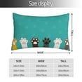 thumbnail image 4 of Kll Cute Cat Paw And Dog Pillow Covers Envelope Closure,Super Soft And Cozy Fuzzy Fleece Pillow Case Cover 16"X24", 4 of 9