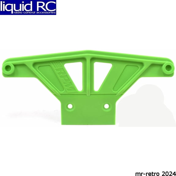 RPM R/C Products 81164 Wide Front Bumper Grn: Rustler Stampede Bandit