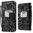 thumbnail image 1 of FINCIBO Kickstand Card Holder Magnetic + Flap Wallet Pouch Cover Case for Motorola Moto Z4 6.4", Black Composition Book, 1 of 4