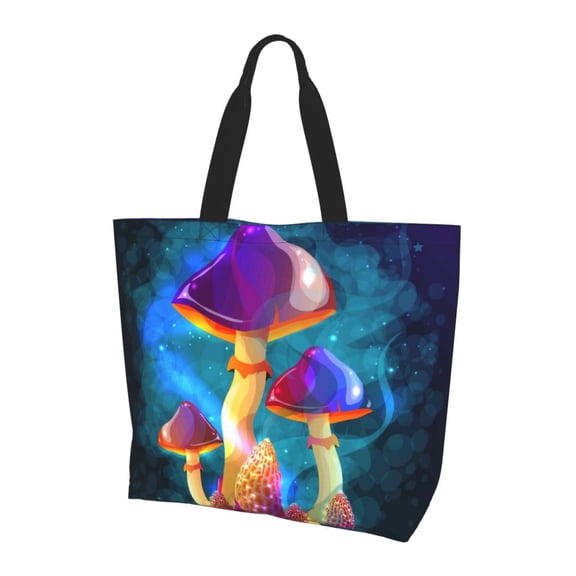 Yiaed Magic Mushrooms ,Fireflies Print Handbag for Women Tote Purse Shoulder Bag Large Fashion Hobo Purse Handbag Shopping Tote
