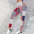 thumbnail image 2 of Rovga Women Yoga Long Pants Casual Fourth Of July Independence Day Printed Sports Leggings Long Pants, 2 of 6