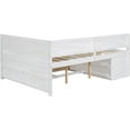 thumbnail image 3 of Full Size Daybed with 4 Drawers and Shelves, Wooden Daybed Captain Bed with Wood Slats Support, Elegant Design Daybed for Dorm Bedroom Guest Room, 3 of 9