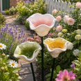thumbnail image 3 of Handmade Ceramic Bee Watering Station, Flower Pollinator Water Feeder with Stake for Butterfly Patio Lawn Garden(3PCS-H), 3 of 7