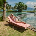 thumbnail image 3 of Arkwright California Cabana Chaise Lounge Covers - 100% Cotton Terry - 30 x 85 in. - (2 Pack) Coral, 3 of 7