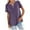 #1-Purple, variant on Patlollav Women Tops Solid Button T-Shirt Short Sleeve Blouse