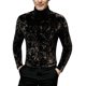 thumbnail image 1 of Ceisia Men's Fitted Semi-High Neck Velvet-Textured Thickened Long-Sleeve Base Layer Shirt Gift, 1 of 7