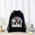 thumbnail image 2 of school bag Fortnites Drawstring Bags Cartoon Anime Fortress Night Printed Makeup Candy Storage Bag Cotton Boys Girls Bundle Pocket Gift Bag 26s, 2 of 4