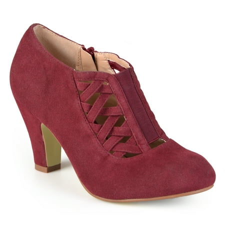 wide width chunky heel booties