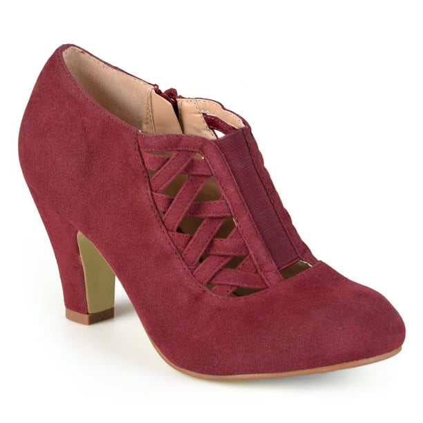 Brinley Co. - Women's Wide Width High Heel Round Toe Bootie - Walmart.com - Walmart.com