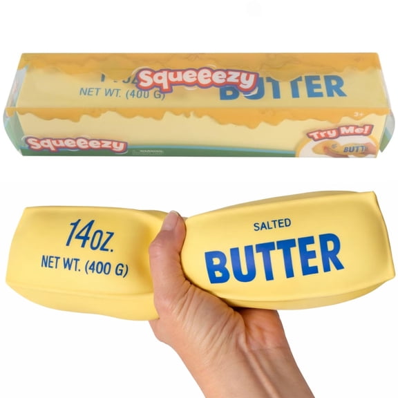 14oz Big Squeeze Butter Toy - Jumbo Butter Stick Squishy - Realistic Slow Rising Food Fidget Toy for Stress Relief & Anxiety Relaxation 2026