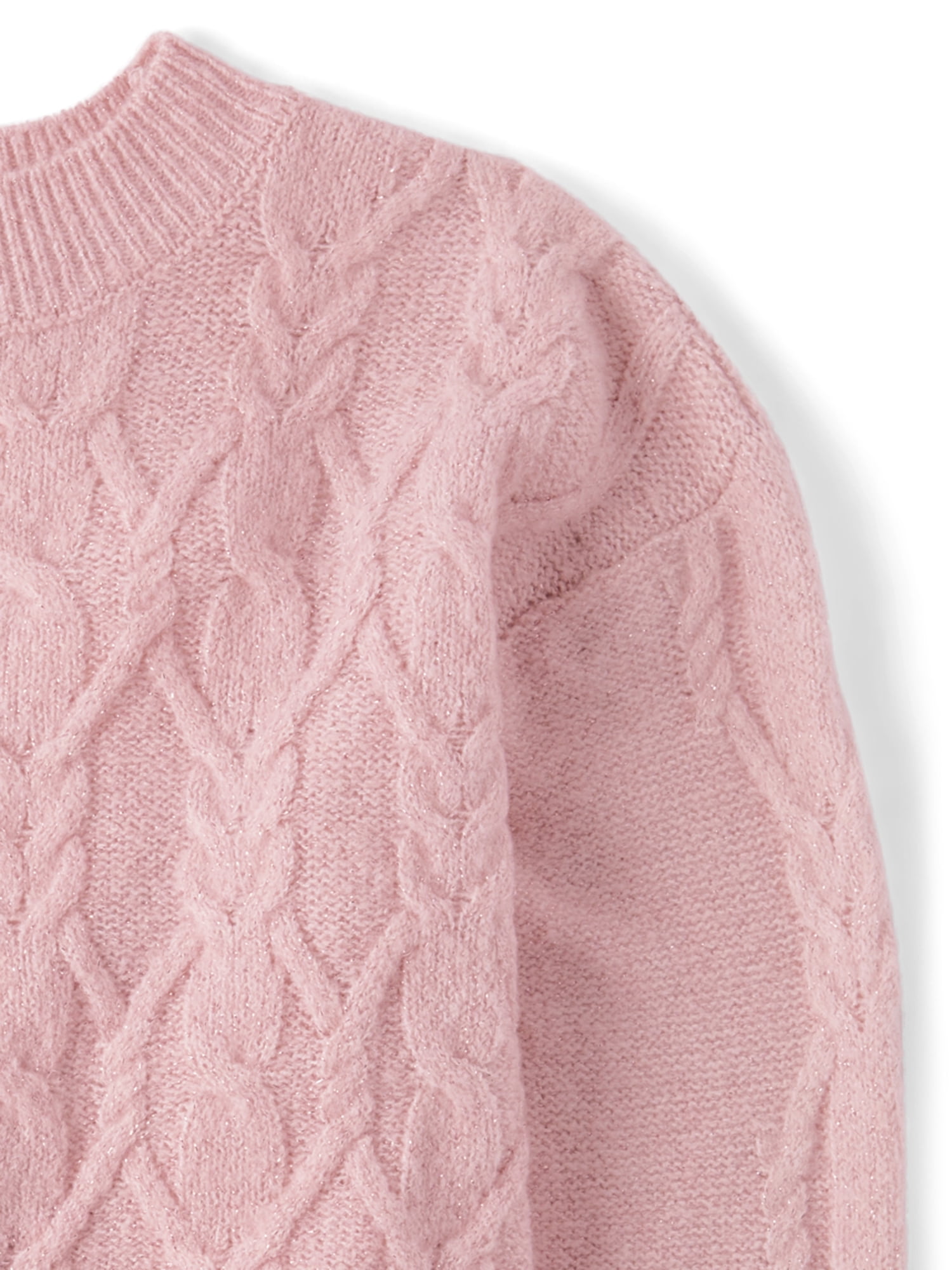 The Children's Place Girls Long Sleeve Cable Knit Cropped Chunky Sweater, Sizes XS-XXL