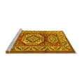 thumbnail image 2 of Ahgly Company Machine Washable Indoor Rectangle Persian Yellow Traditional Area Rugs, 7' x 9', 2 of 4
