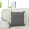 thumbnail image 5 of PiccoCasa 2Pcs Decorative Throw Pillowcases Elastic Zip Up Sofa Cushion Covers, Gray 18"x18", 5 of 6