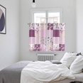 thumbnail image 3 of Boho Purple Flowers Kitchen Curtains Window Panels, Spring Floral Botanical Patchwork Vintage Insulated Window Treatment Curtain, Grommet Curtains for Bedroom/Living Room/Bathroom, 2 Piece 52"Wx72"L, 3 of 8