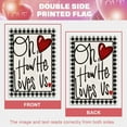 thumbnail image 5 of Valentines Day House Flag 28x40 Inch Double Sided Outside Buffalo Plaid Oh How He Loves Us for Rustic Holiday Outdoor Yard Decoration, 5 of 6