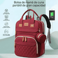 thumbnail image 2 of Mochila Pañalera Multifunción Plegable Con Mosquitero Vino, 2 of 5