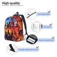 Picia Magical Stained Glass Castle Printed Canvas Daypack Stylish and