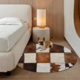 thumbnail image 4 of 5ft Washable Round Rug, Denim Cow Non-Slip Circle Area Rug for Living Room Bedroom, Western Cowboy Indoor Floor Mat for Home Decor, 4 of 9