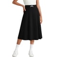 thumbnail image 2 of IFNWSV Girls Maxi Skirt Solid Color Elastic Waist Pull On Casual Long Uniform Skirts for Girls Black 13-14 Years, 2 of 7