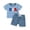 Z1-Blue, variant on Shadoumai Toddler Boys Clothes Sets Dinosaur Print Crewneck T Shirt and Shorts Outfits Set Fashion Boy Girl Tank Top + Track Shorts Sets Boy Summer Clothes Boys Summer 2 Piece Sets