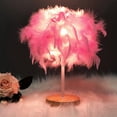 thumbnail image 4 of Lámpara De Plumas LED Decorativa Atmósfera Luz Dormitorio Dormitorio Lámpara Femenina Dormitorio Lámpara De Noche Para Sala De Estar Boda, 4 of 7