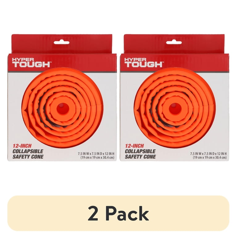 Hyper Tough Collapsible Safety Cones, 2 Pack, Orange photo 1