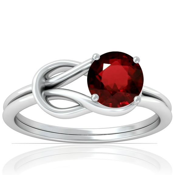 GemsNY July Birthstone - Vintage Prong Set Round Ruby Solitaire Ring (Grade - AAA | 1.55cts.)