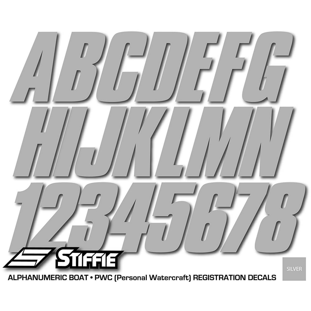 STIFFIE Shift Silver 3" AlphaNumeric Identification Custom Kit