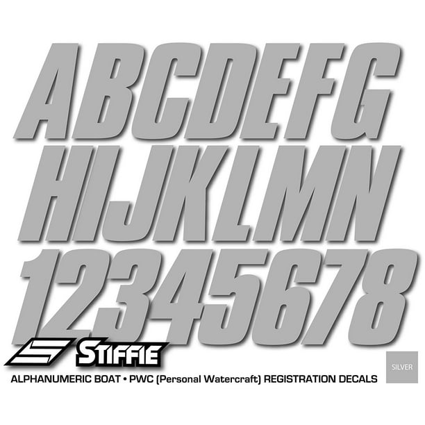 STIFFIE Shift Silver 3" AlphaNumeric Identification Custom Kit