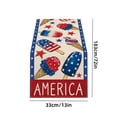 thumbnail image 3 of Uklsqma Independence Day Patriotic Table Runner, Multicolor Linen Table Linen Decor, 183 x 33 cm, Light Stain Resistant, for Dining Table Home Decor, 3 of 6