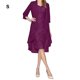 thumbnail image 3 of Minnieouse Vestido de lentejuelas Cárdigan de piezas Faldas largas de encaje Piel atractiva Cierre Hermoso conjunto Elasticidad Ropa de citas Vestidos Púrpura/S, 3 of 6