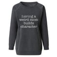 thumbnail image 6 of IROINNID Women's Long Sleeve Sweatshirt Round Neck Mid-Length Print Casual Full Sleeve Tops Shirts Letter Sweatshirt, Dark Gray, 6 of 6