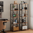 thumbnail image 6 of Satifur Bookshelf Bookcase Organizer with 5 Shelves for Living Room Bedroom Kitchen Garage 47.9"H,Rustic Brown, 6 of 9