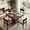 Brown, variant on MAYEERTY 31.5 Inch Square Dining Table, Small Farmhouse Industrial Kitchen Dinner Table with Thick Tabletop and Pedestal Base for 4 People