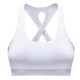 thumbnail image 1 of Mujer Yoga Fitness Entrenamiento Acolchado Deportes Ropa interior a prueba de golpes Sujetadores (Blanco L), 1 of 8