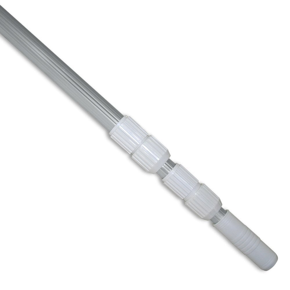 14325 4to12Foot Three Section Aluminum Pool Pole, Attaches to standard skimmer heads, Vacuum