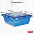 thumbnail image 3 of GoodCook Meal Prep 3 Cup Square, 20-Piece, Blue, Made Without BPA Plastic, 3 of 21