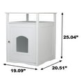 thumbnail image 4 of Zooville Cat Washroom Litter Box Cover / Night Stand Pet House, White, 4 of 4
