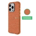 thumbnail image 3 of onn Sparkle Phone Case for iPhone 15 Pro - Orange with Gold Glitter, 3 of 6